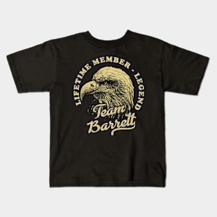 Barrett Name - Lifetime Member Legend - Eagle Kids T-Shirt